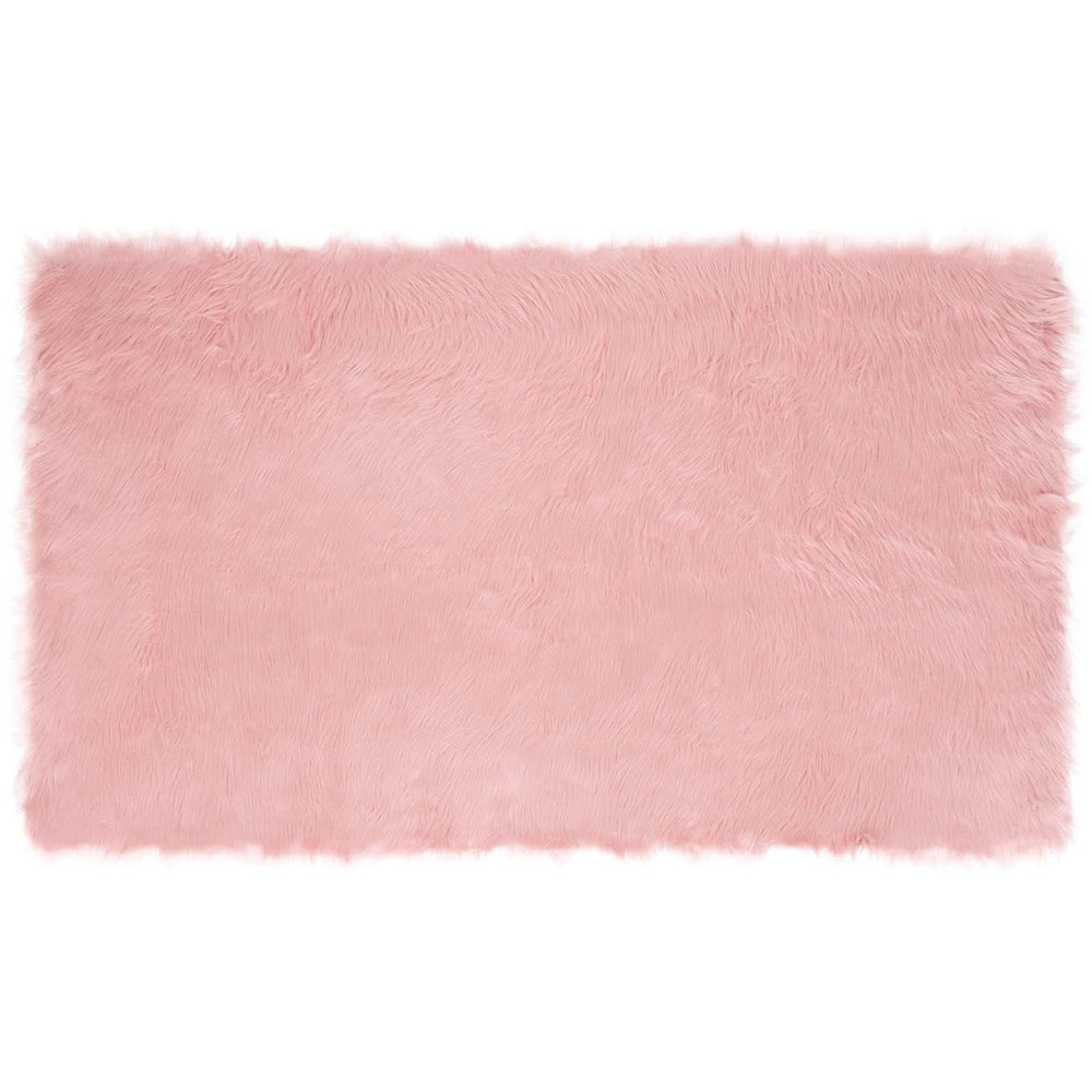 Vidaxl nep schapenvacht tapijt tafalla roze 100 x 200 cm polyester