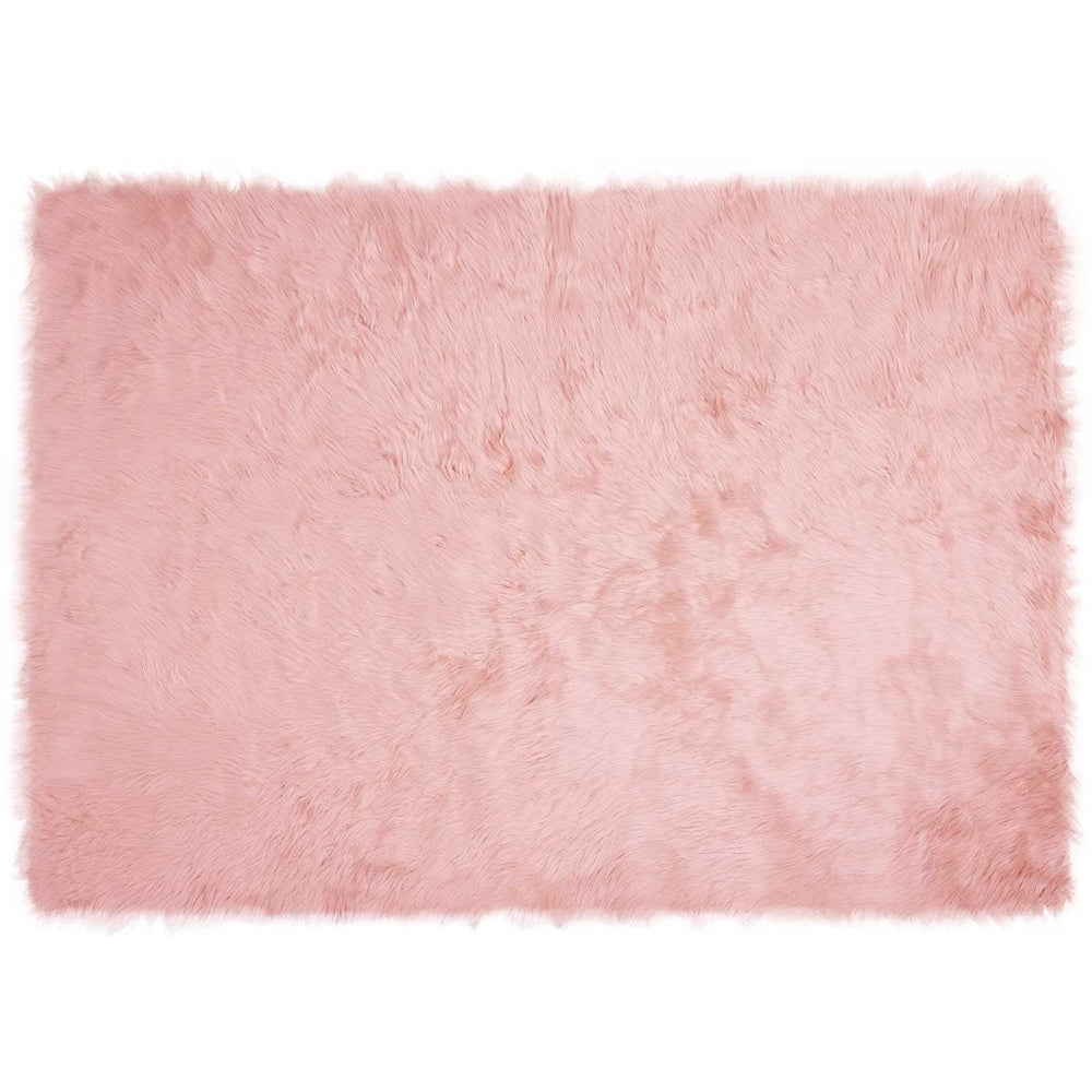 Vidaxl nep schapenvacht tapijt tafalla roze 140 x 200 cm polyester