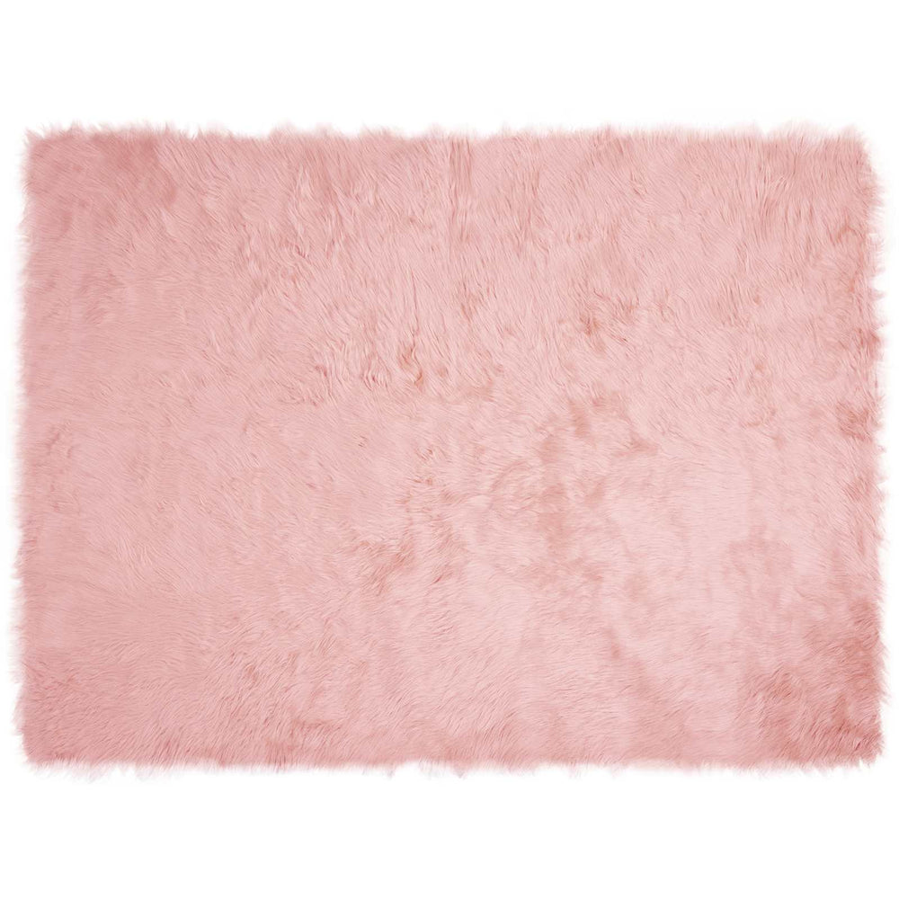 Vidaxl nep schapenvacht tapijt tafalla roze 160 x 230 cm polyester