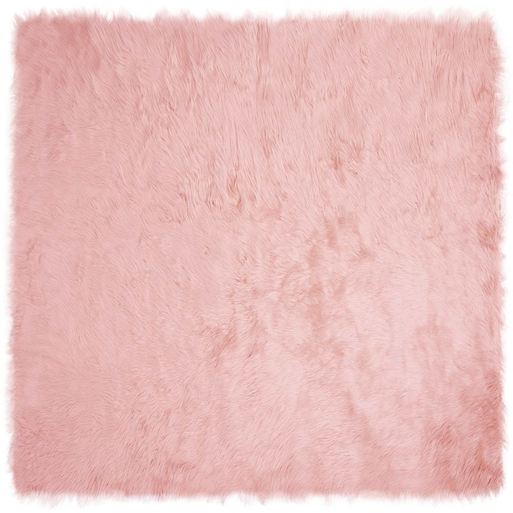 Vidaxl nep schapenvacht tapijt tafalla roze 200 x 200 cm polyester