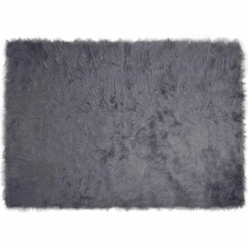 Vidaxl nep schapenvacht tapijt tafalla antraciet 120 x 170 cm