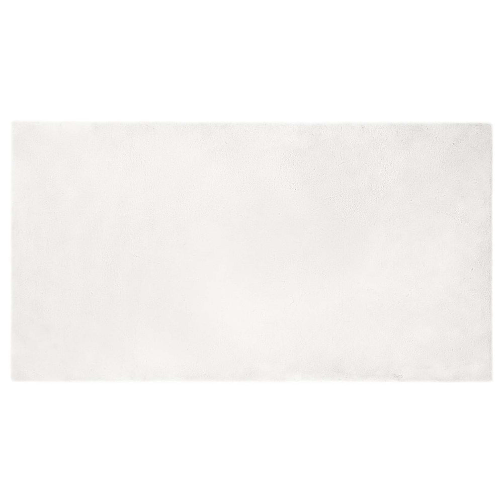 Vidaxl nep konijnenbont tapijt olite wit 60 x 110 cm polyester