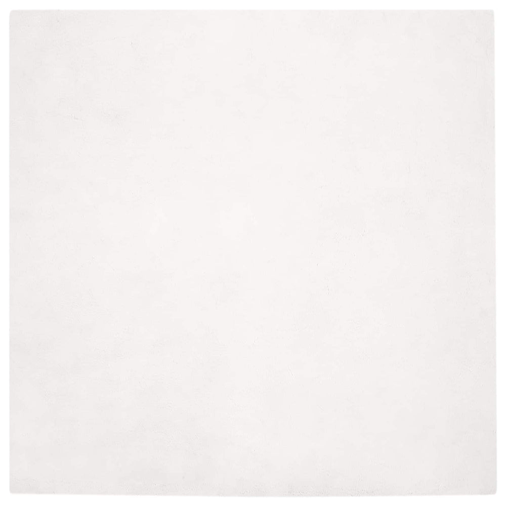 Vidaxl nep konijnenbont tapijt olite wit 160 x 160 cm polyester