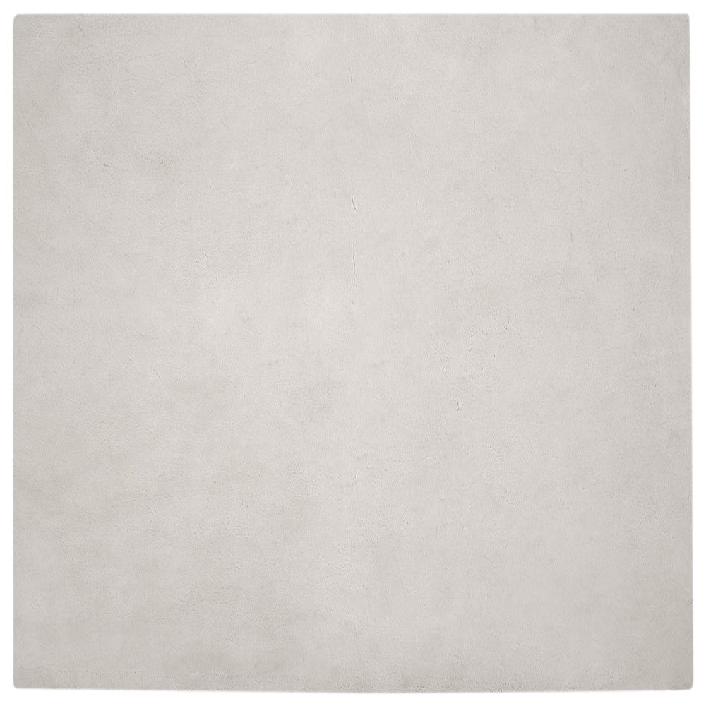 Vidaxl nep konijnenbont tapijt olite beige 240 x 240 cm polyester