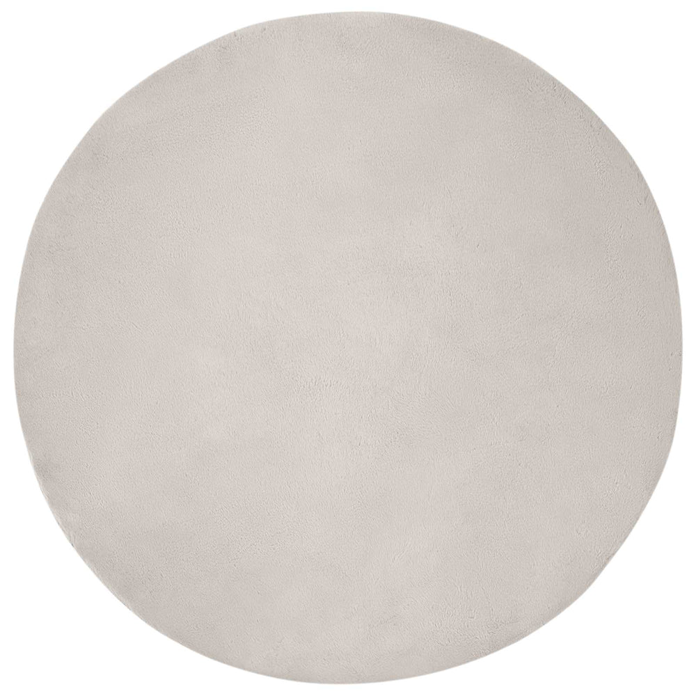 Vidaxl nep konijnenbont tapijt olite beige ø 200 cm polyester