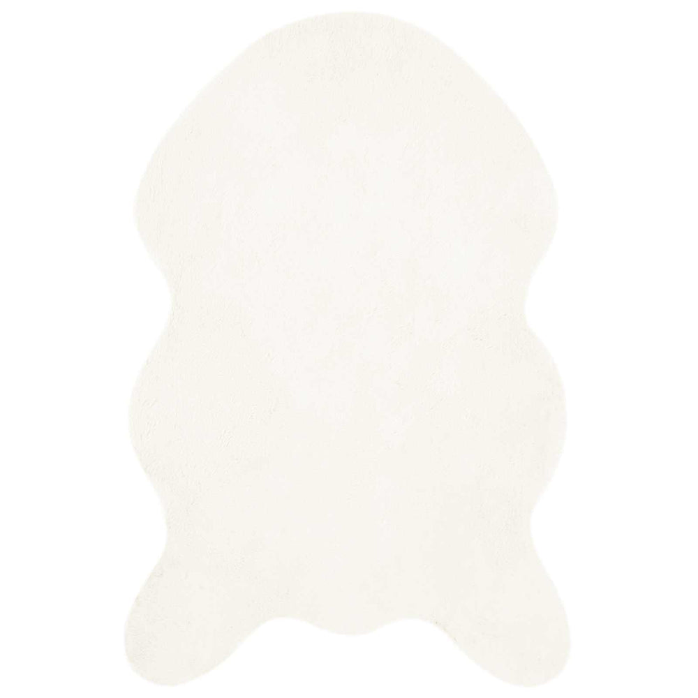Vidaxl nep konijnenbont tapijt olite crème 60 x 90 cm polyester