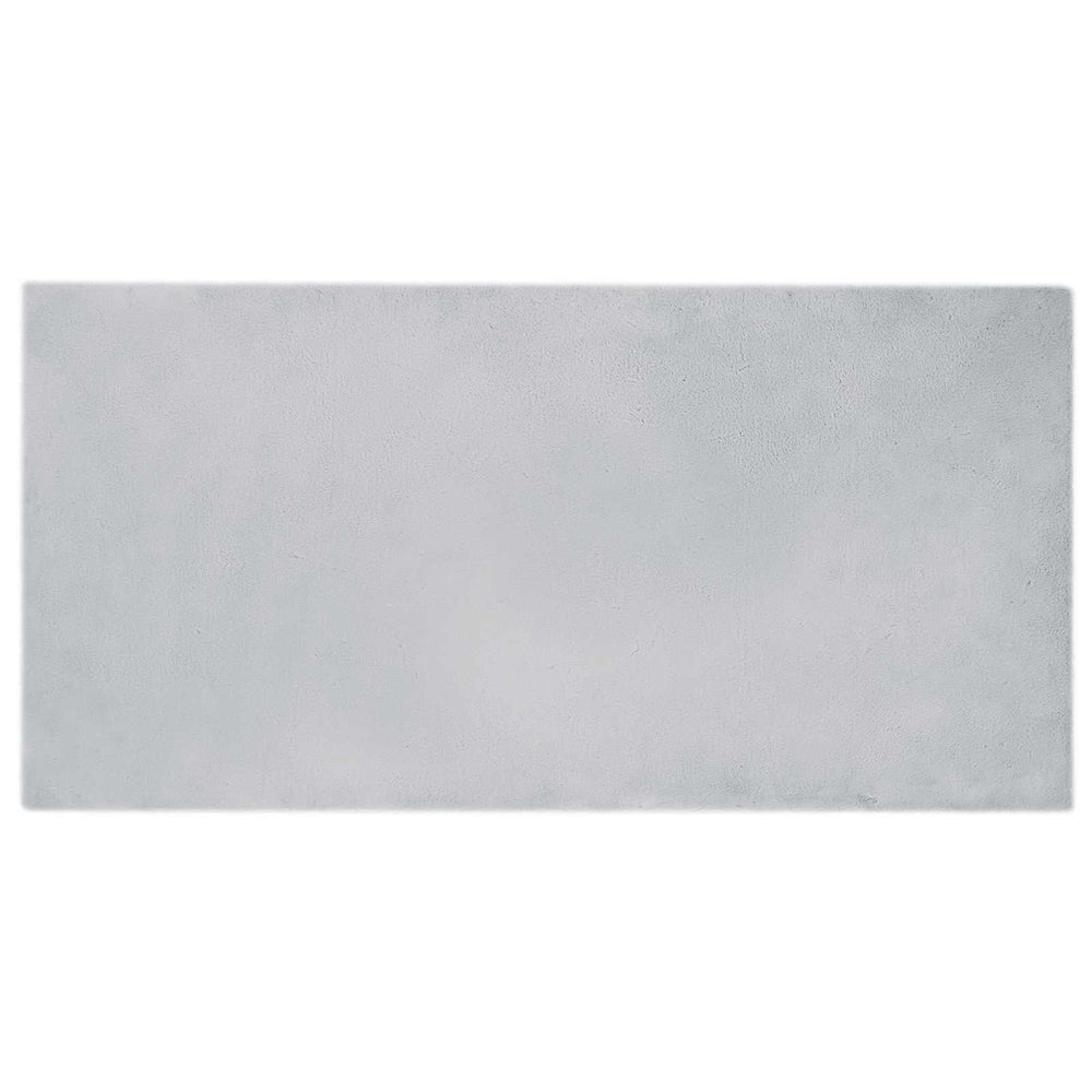 Vidaxl nep konijnenbont tapijt olite grijs 100 x 200 cm polyester
