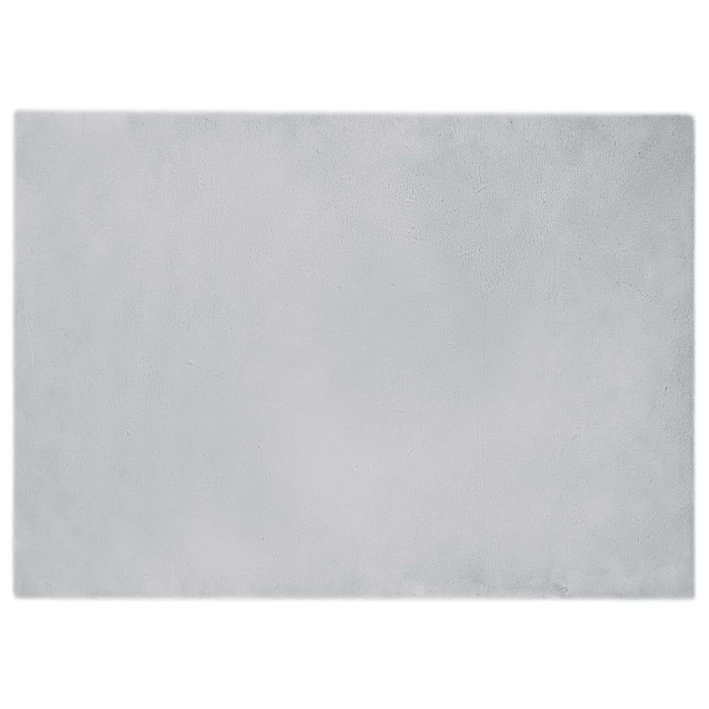 Vidaxl nep konijnenbont tapijt olite grijs 240 x 340 cm polyester