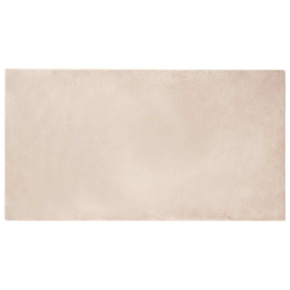 Vidaxl nep konijnenbont tapijt olite taupe 60 x 110 cm polyester