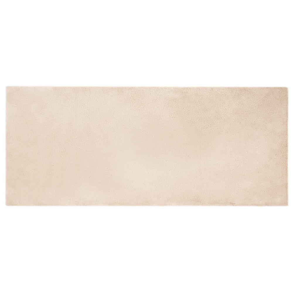 Vidaxl nep konijnenbont tapijt olite taupe 80 x 200 cm polyester