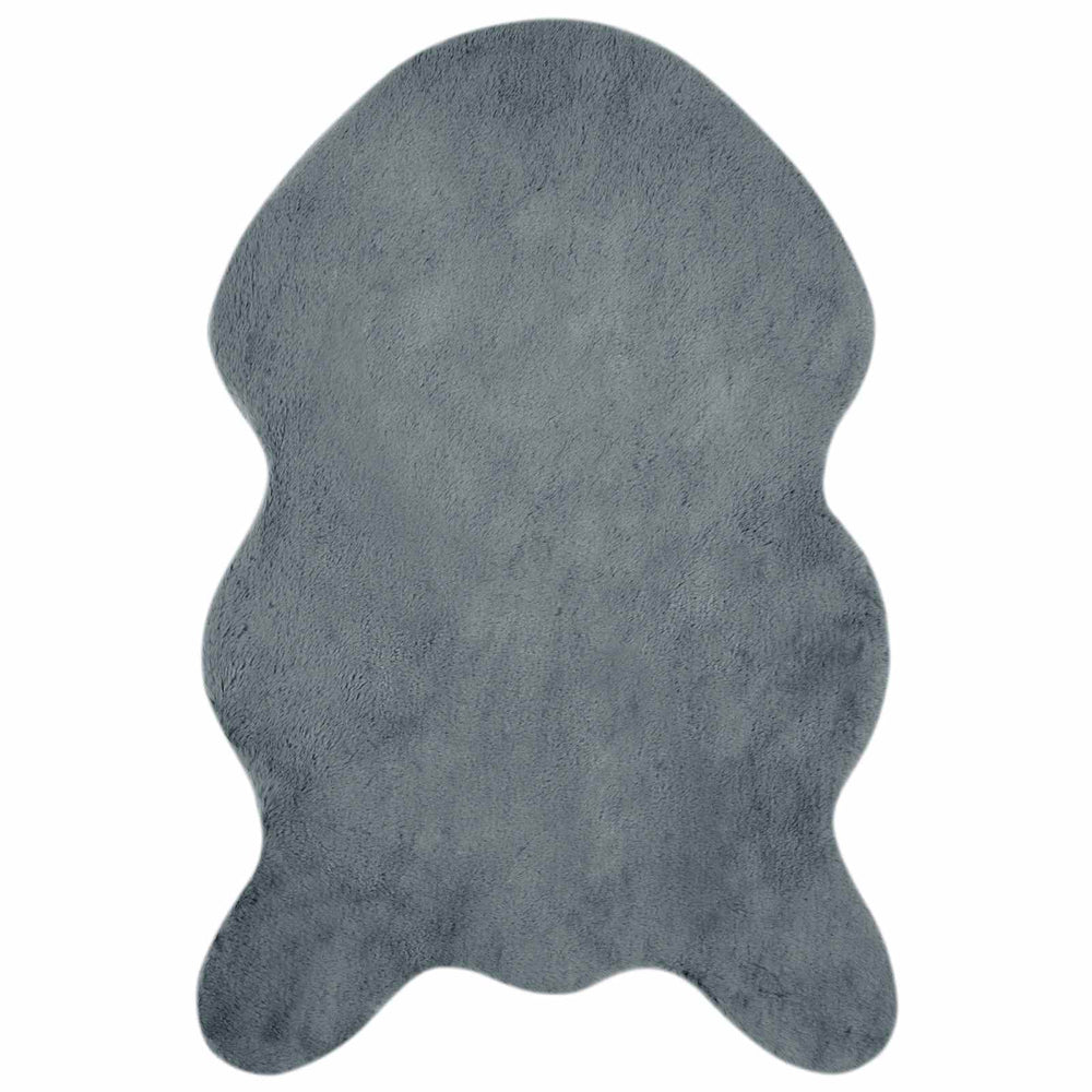Vidaxl nep konijnenbont tapijt olite antraciet 50 x 80 cm polyester