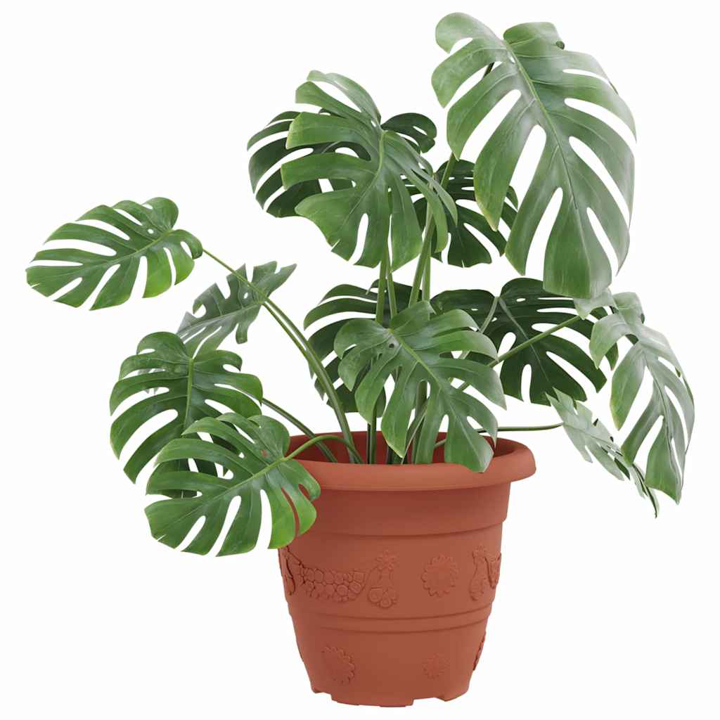Vidaxl ronde bloempot 6 pcs baksteenrood ø 26 x 21.5 cm kunststof