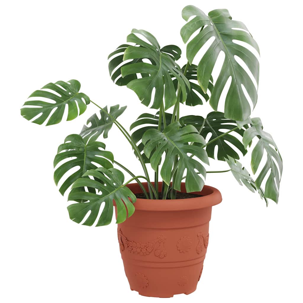 Vidaxl ronde bloempot 24 pcs baksteenrood ø 26 x 21.5 cm kunststof