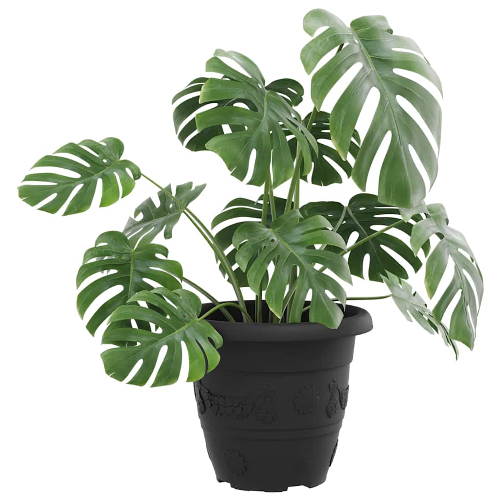 Vidaxl ronde bloempot 24 pcs zwart ø 26 x 21.5 cm kunststof