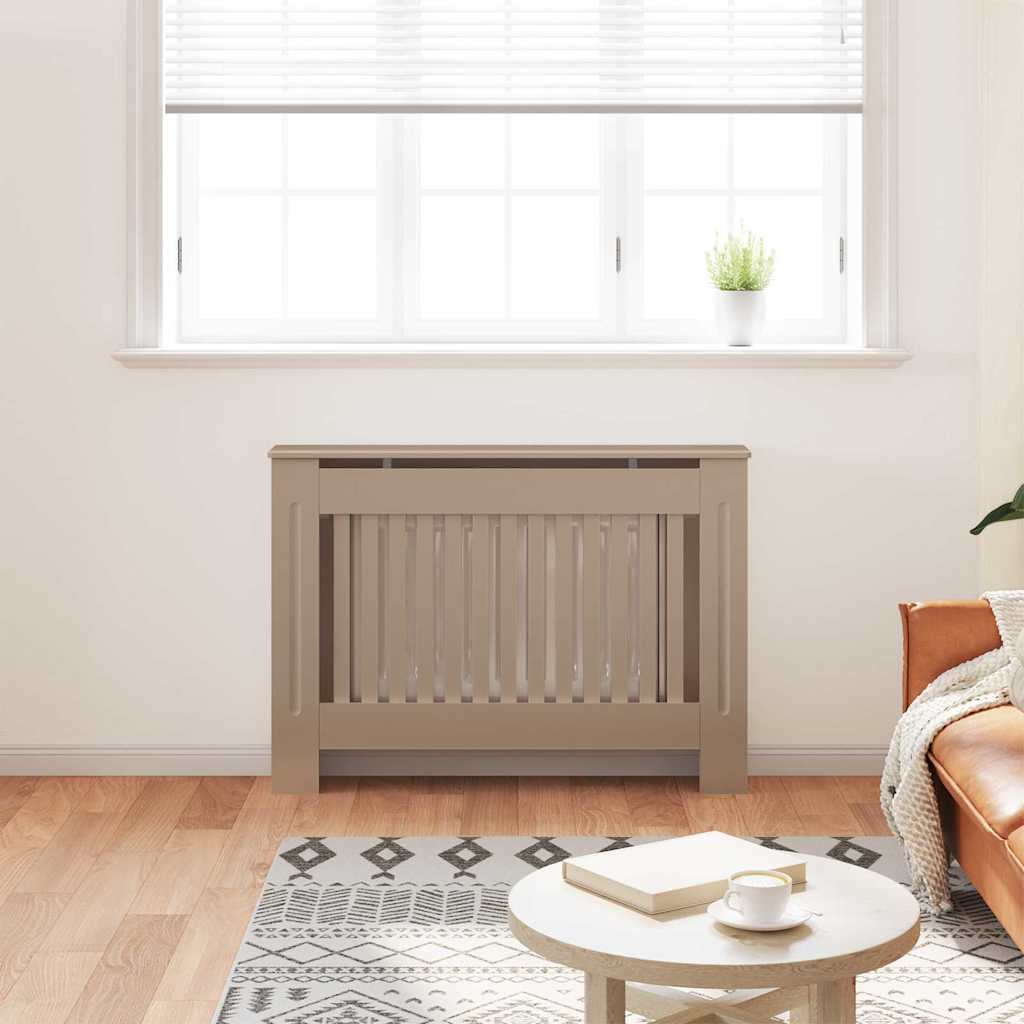 Vidaxl radiatorafdekking 2 pcs bruin 112 x 19 x 81,5cm bewerkt hout