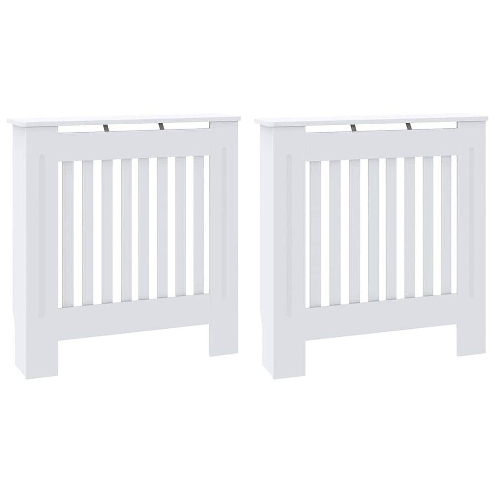 Vidaxl radiatorafdekking 2 pcs wit 78 x 19 x 81,5cm bewerkt hout