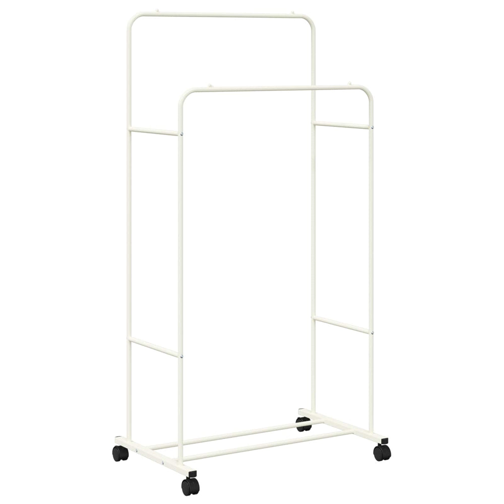 Vidaxl kledingrek effen wit 80 x 53 x 156 cm