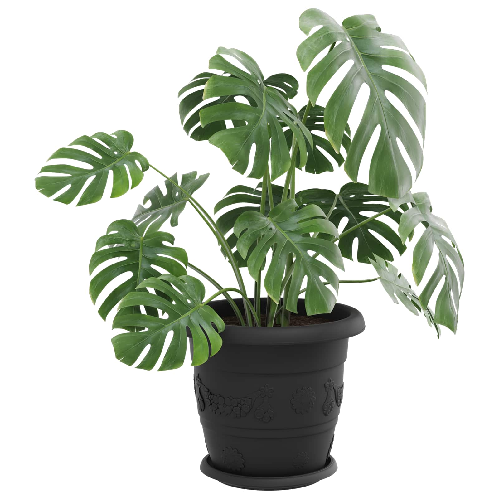 Vidaxl plantenpotten 24 st zwart ø 30 x 25 cm kunststof