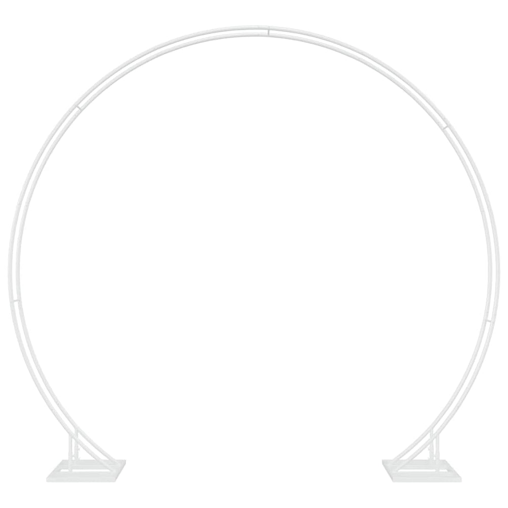 Vidaxl trouwrand wit 220 x 45 x 200 cm staal