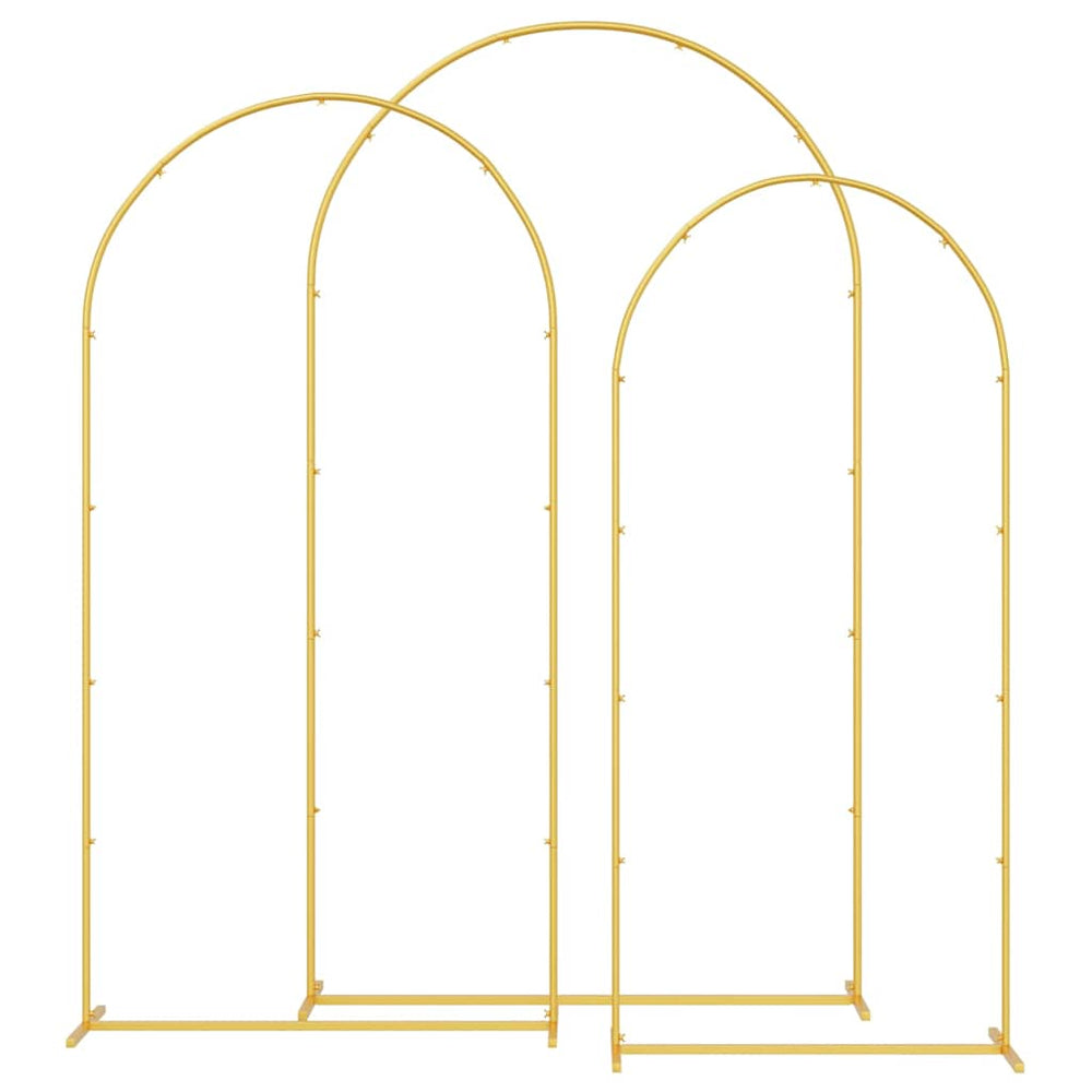 Vidaxl trouwrand 3 pcs goud staal