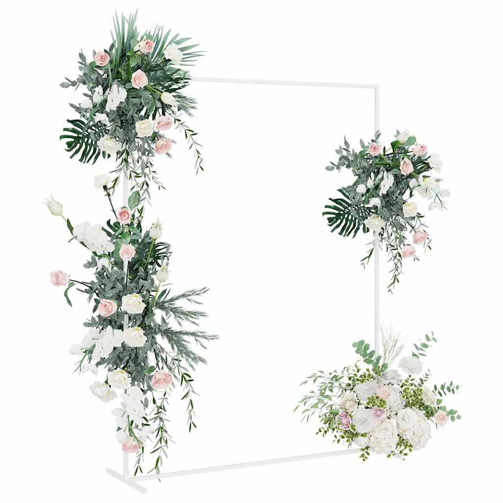 Vidaxl trouwrand wit 150 x 49,5 x 200 cm staal