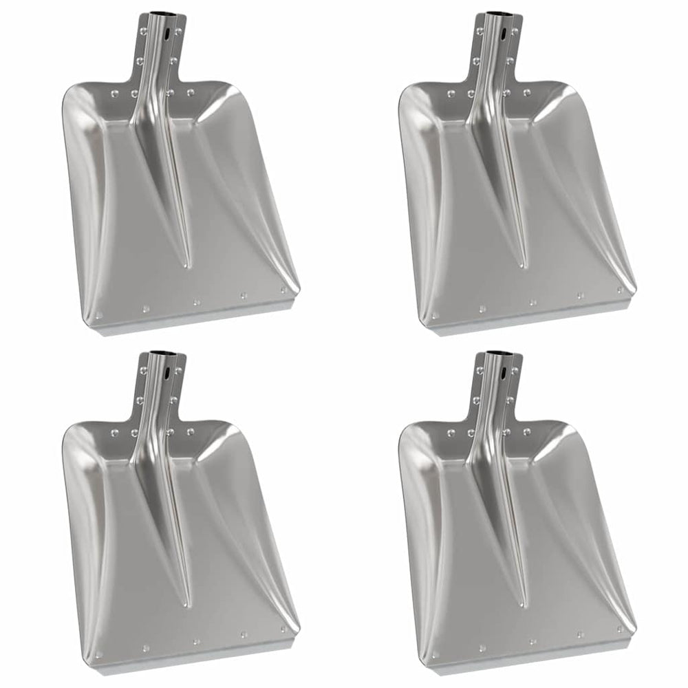 Vidaxl schep hoofd 4 pcs zilver 45 x 38 cm aluminium