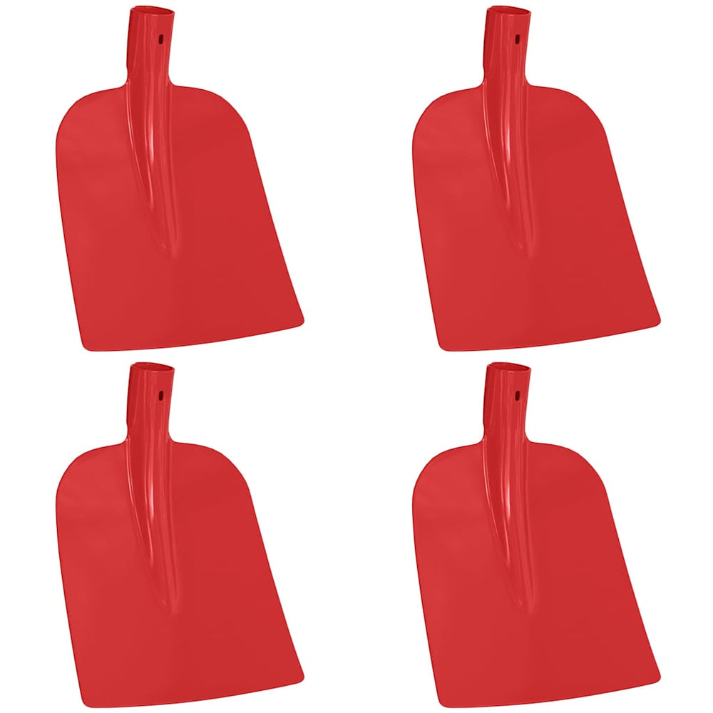 Vidaxl schep hoofd 4 pcs rood 32 x 24,5 cm gepoedercoat staal