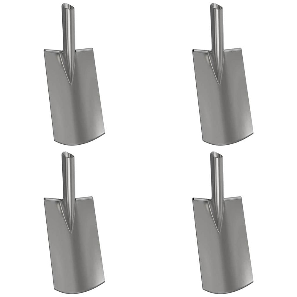 Vidaxl schep hoofd 4 pcs zilver 43 x 17 cm gepoedercoat staal