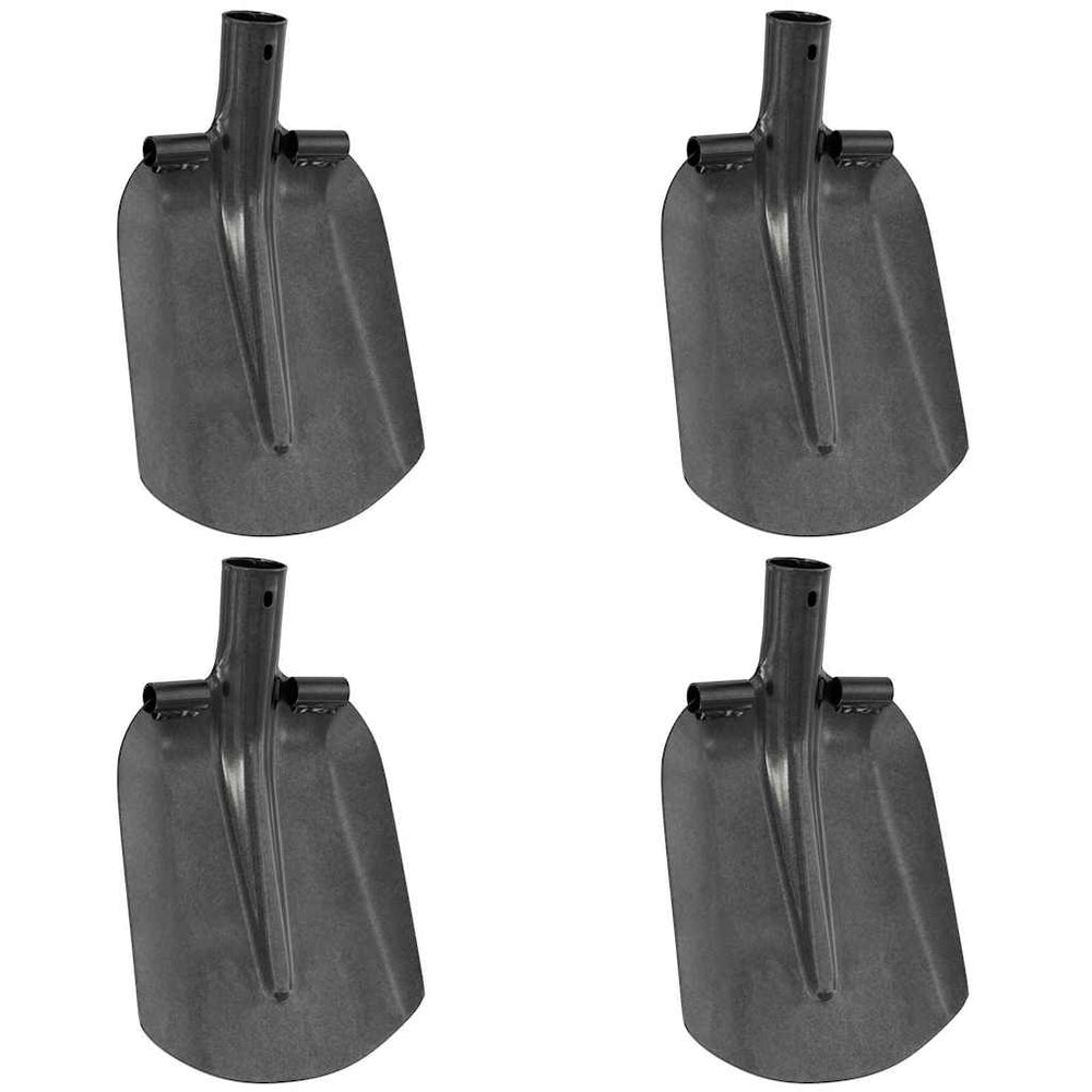 Vidaxl schep hoofd 4 pcs zilver 33 x 21 cm gepoedercoat staal
