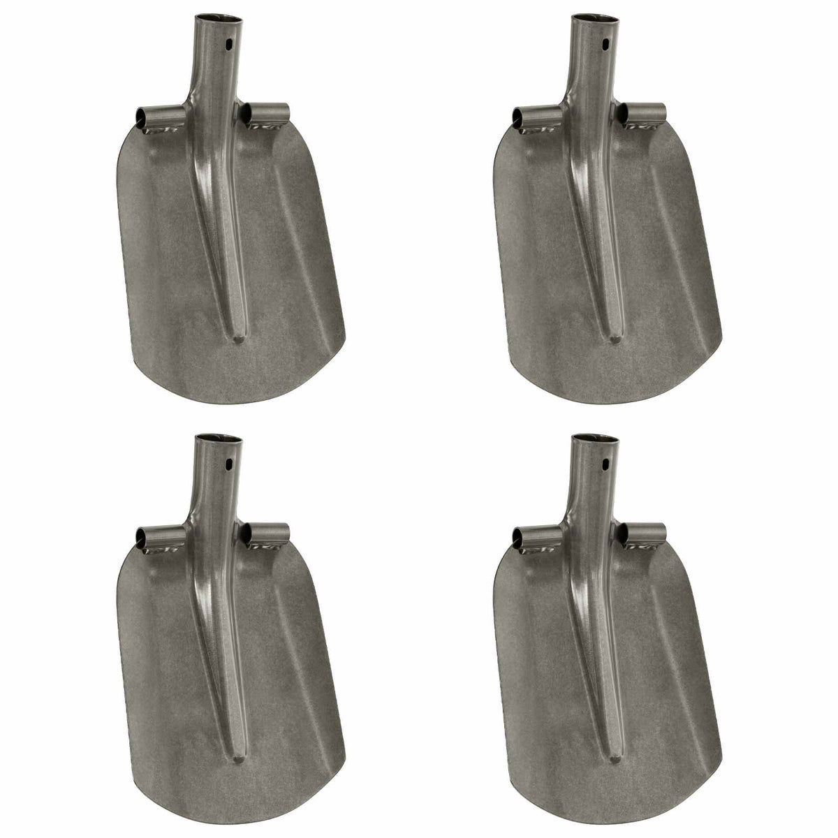 Vidaxl schep hoofd 4 st zilver 33 x 21 cm gepoedercoat staal