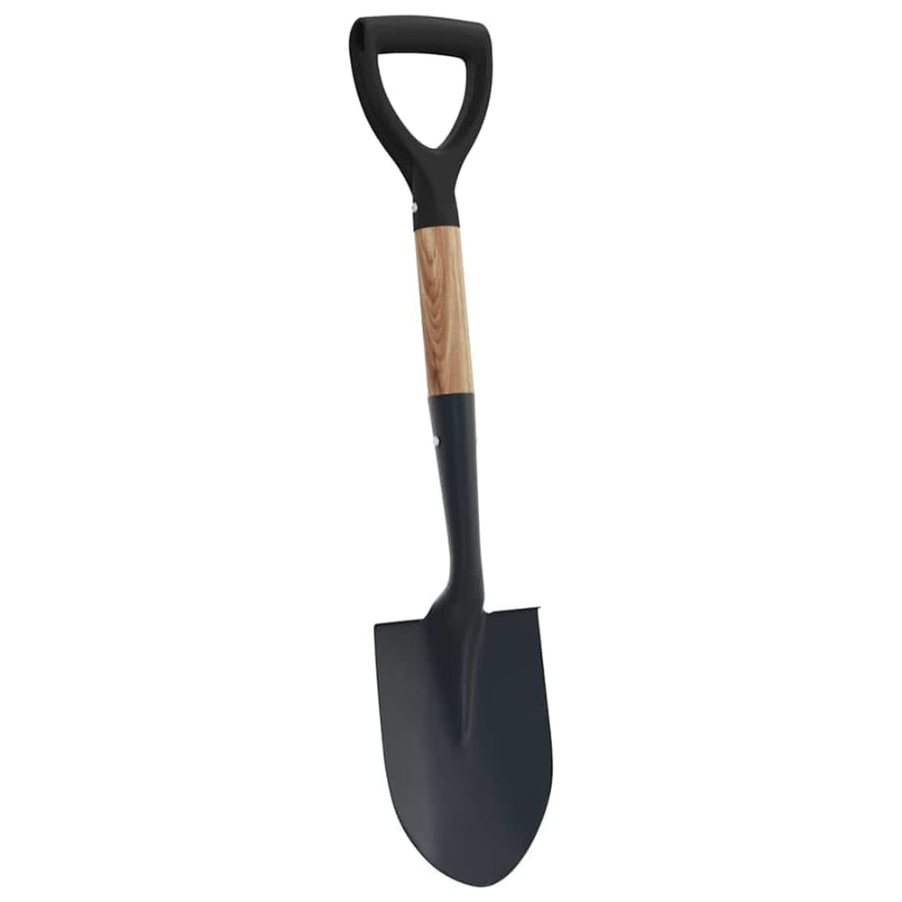 Vidaxl schep zwart 68,5 cm krachtig gecoat staal en massief hout