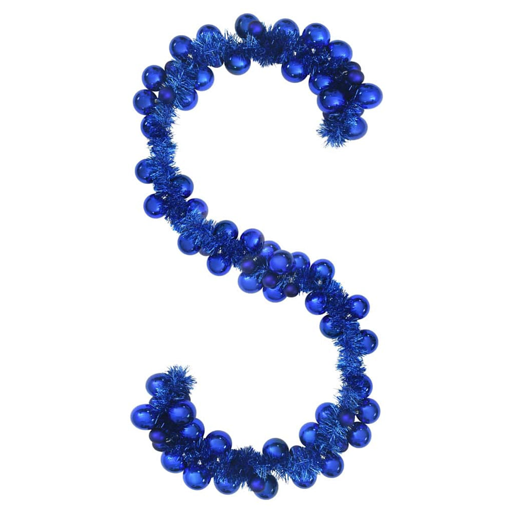 Vidaxl kerstbal guirlande blauw 186 cm polystyreen