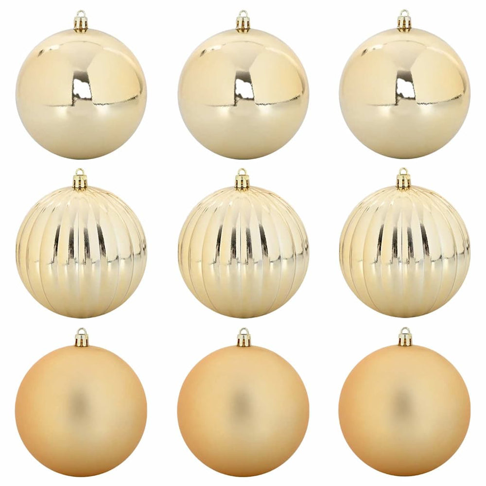Vidaxl kerstbal set xl 9 pcs goud kunststof