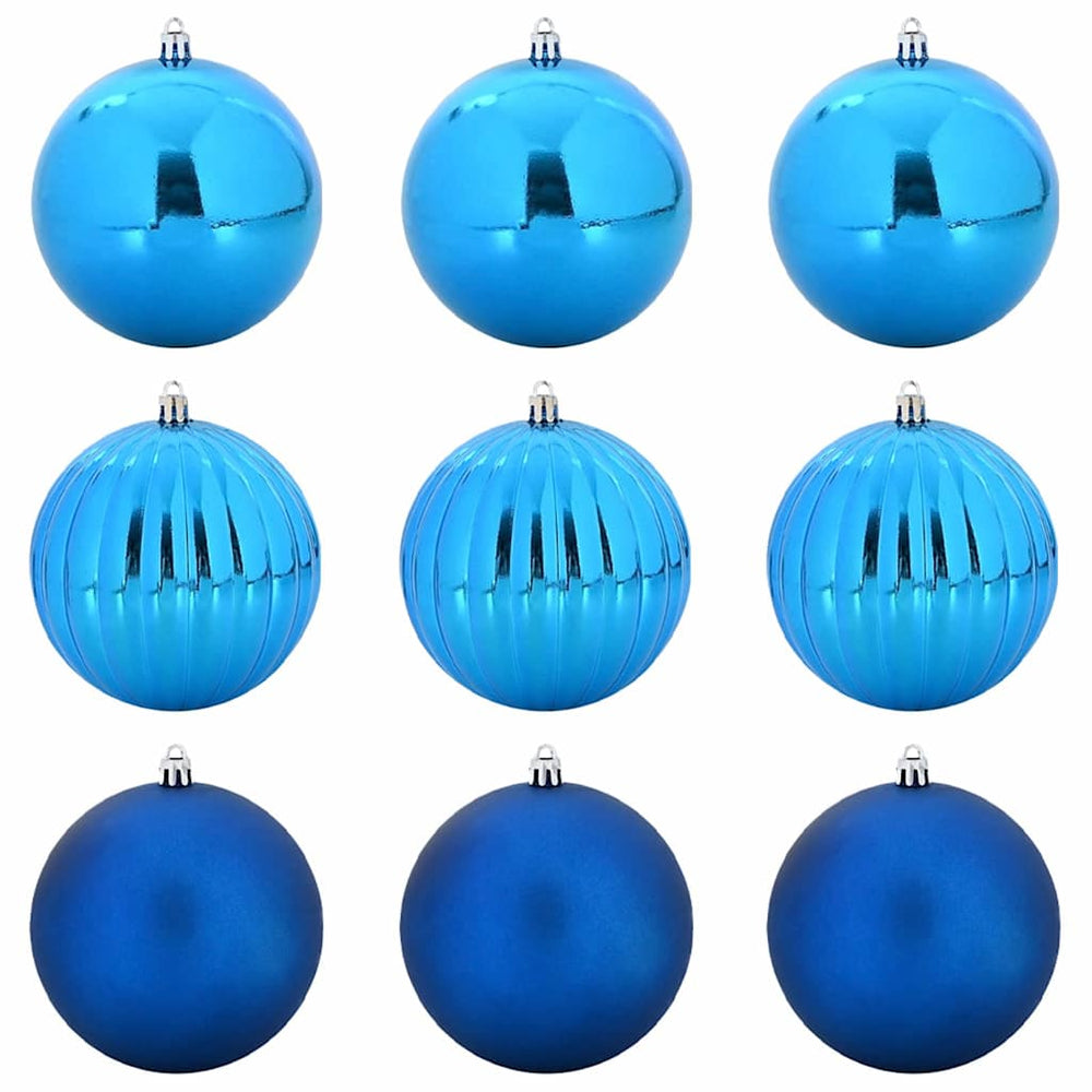 Vidaxl kerstbalset xl 9 pcs blauw kunststof