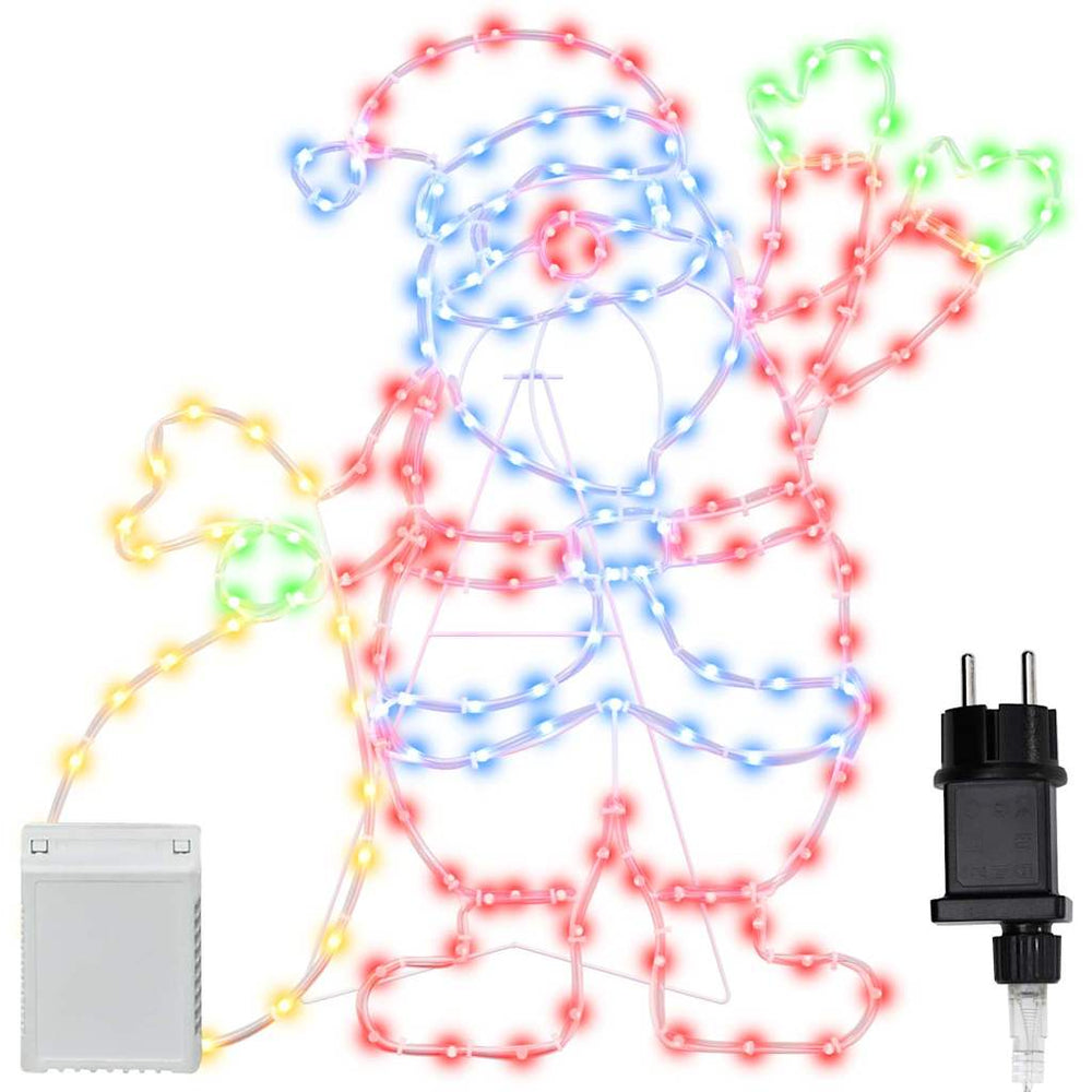 Vidaxl kerstman licht met 168 led multikleur 58.5 x 60 x 1.3 cm ijzer