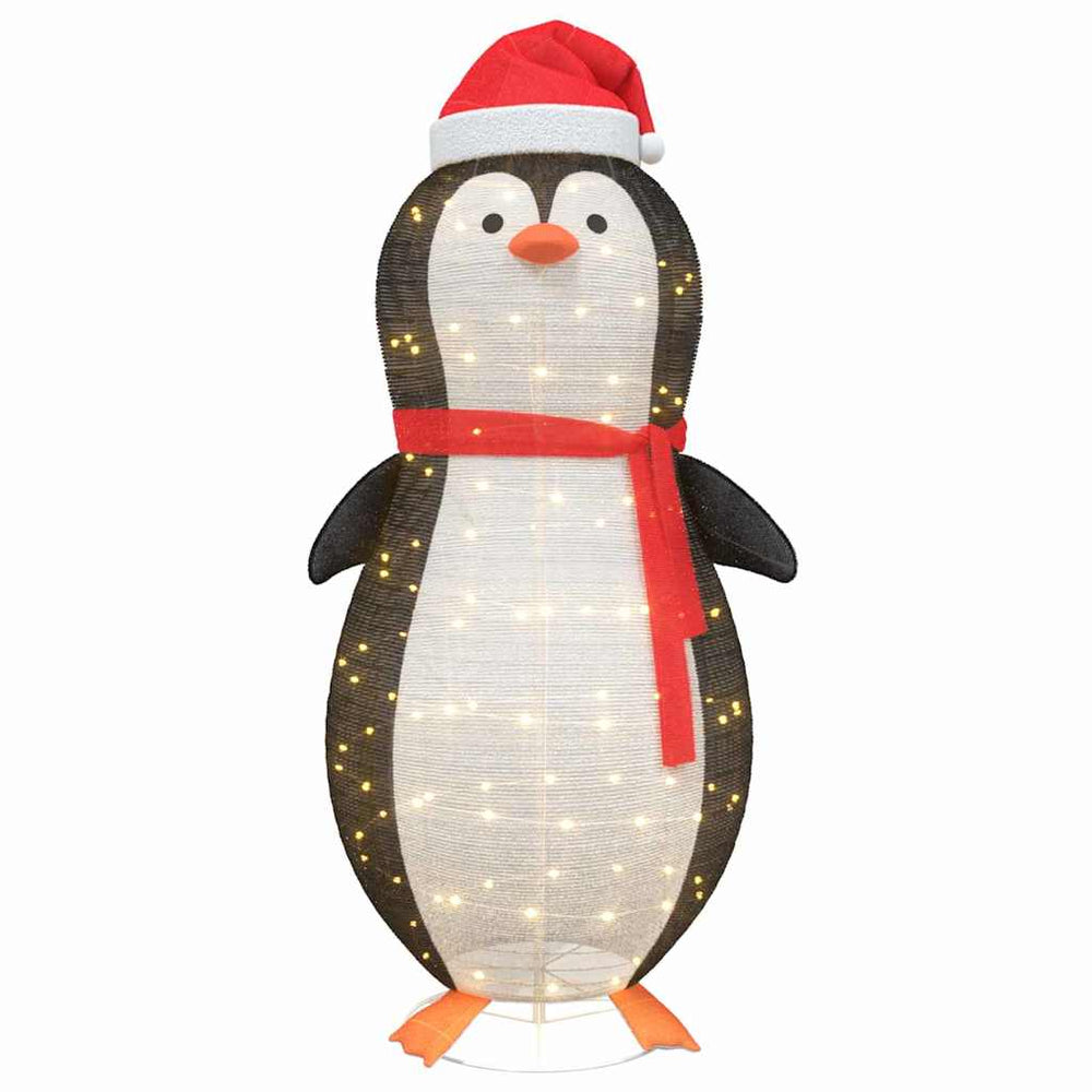 Vidaxl sneeuw pinguïn figuur met 600 led warmwit 78 x 178 cm stof