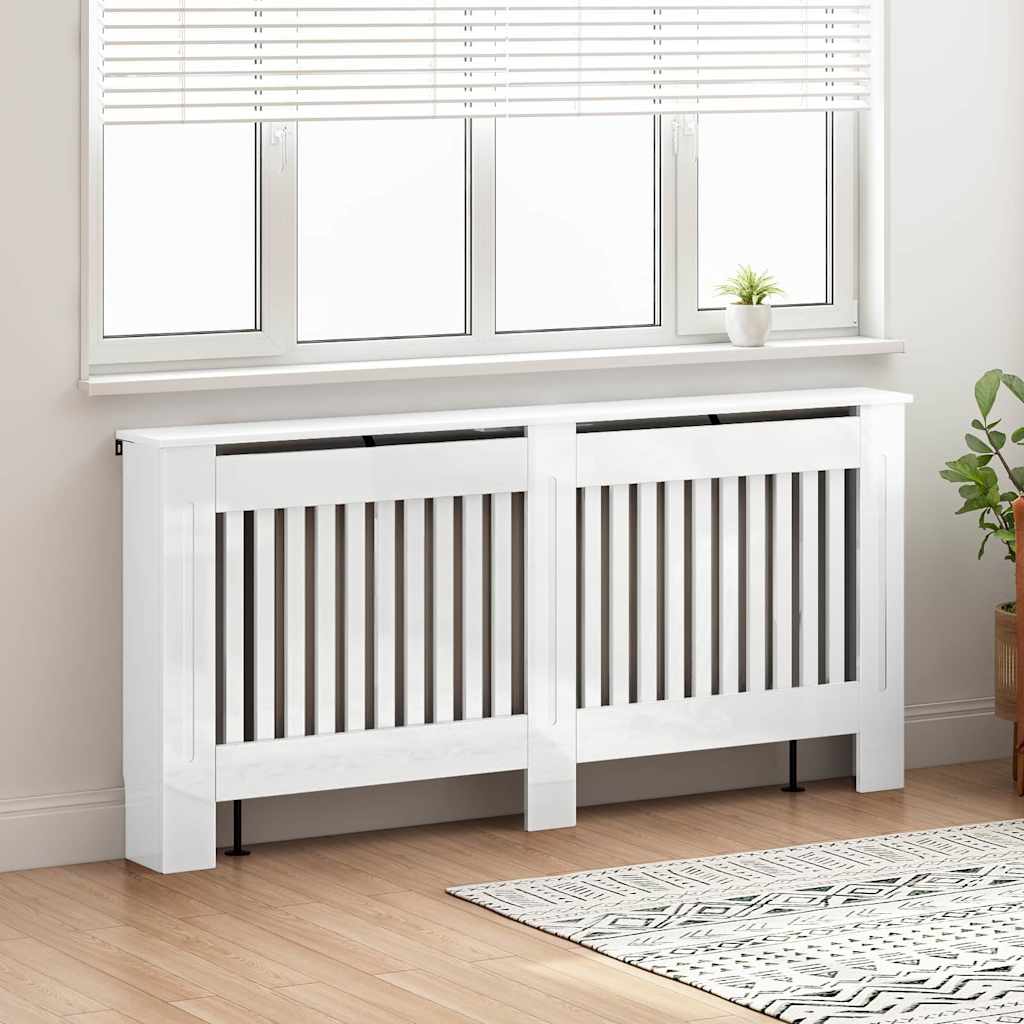 Vidaxl radiatorafdekking hoogglans wit 172 x 19 x 81,5 cm bewerkt hout