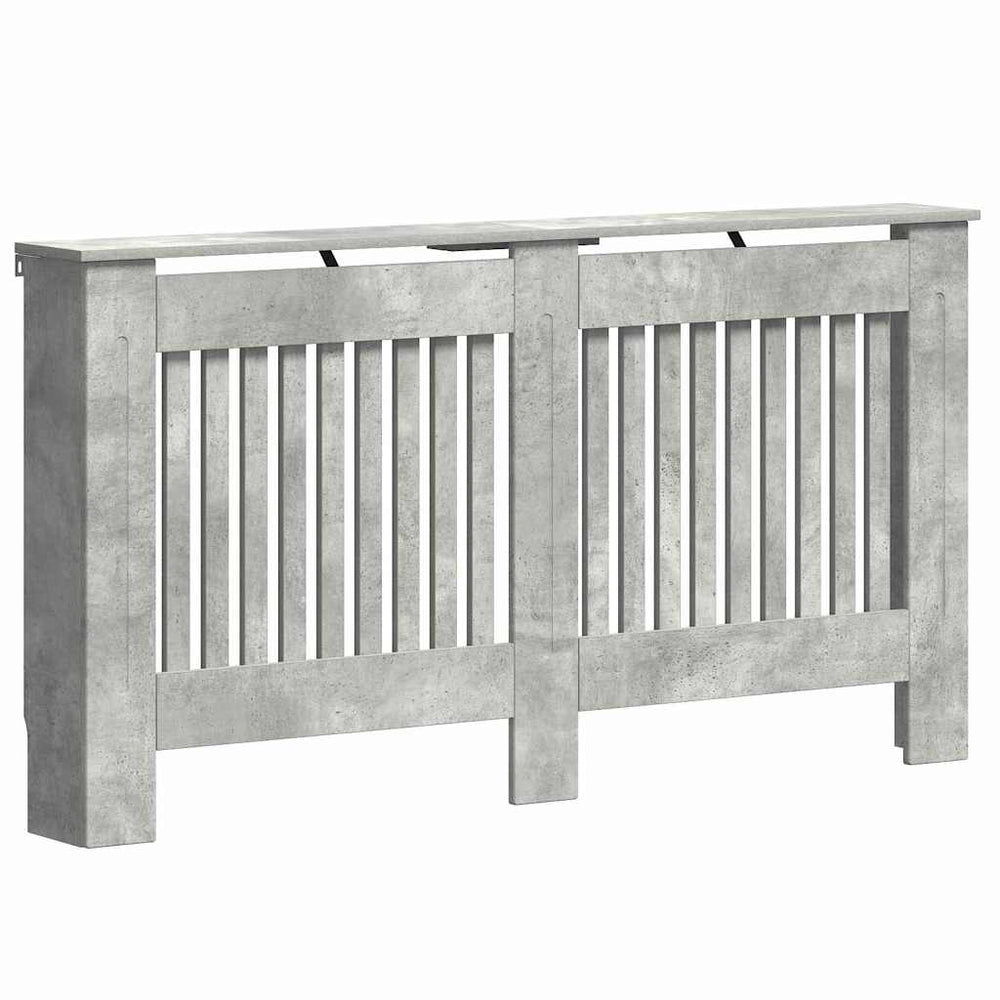 Vidaxl radiatorafdekking beton grijs 152 x 19 x 81,5 cm bewerkt hout