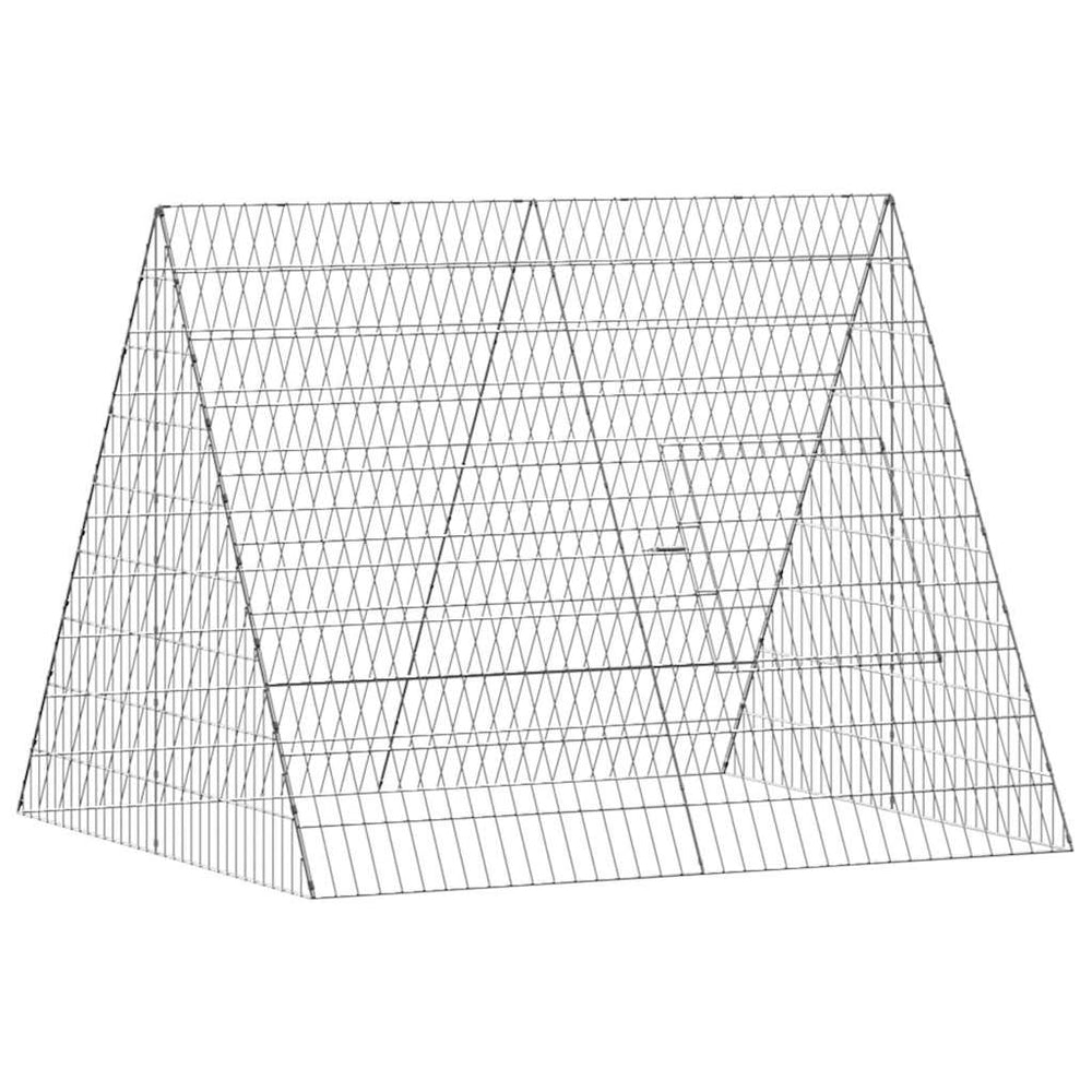 Vidaxl konijnenkooi zilver 215 x 100 x 85 cm gegalvaniseerd staal