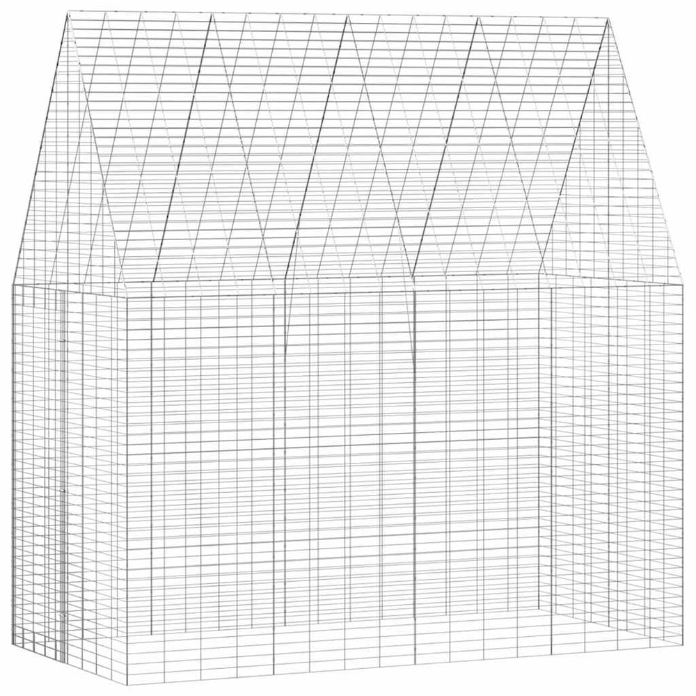 Vidaxl konijnenkooi zilver 400 x 100 x 210 cm gegalvaniseerd staal