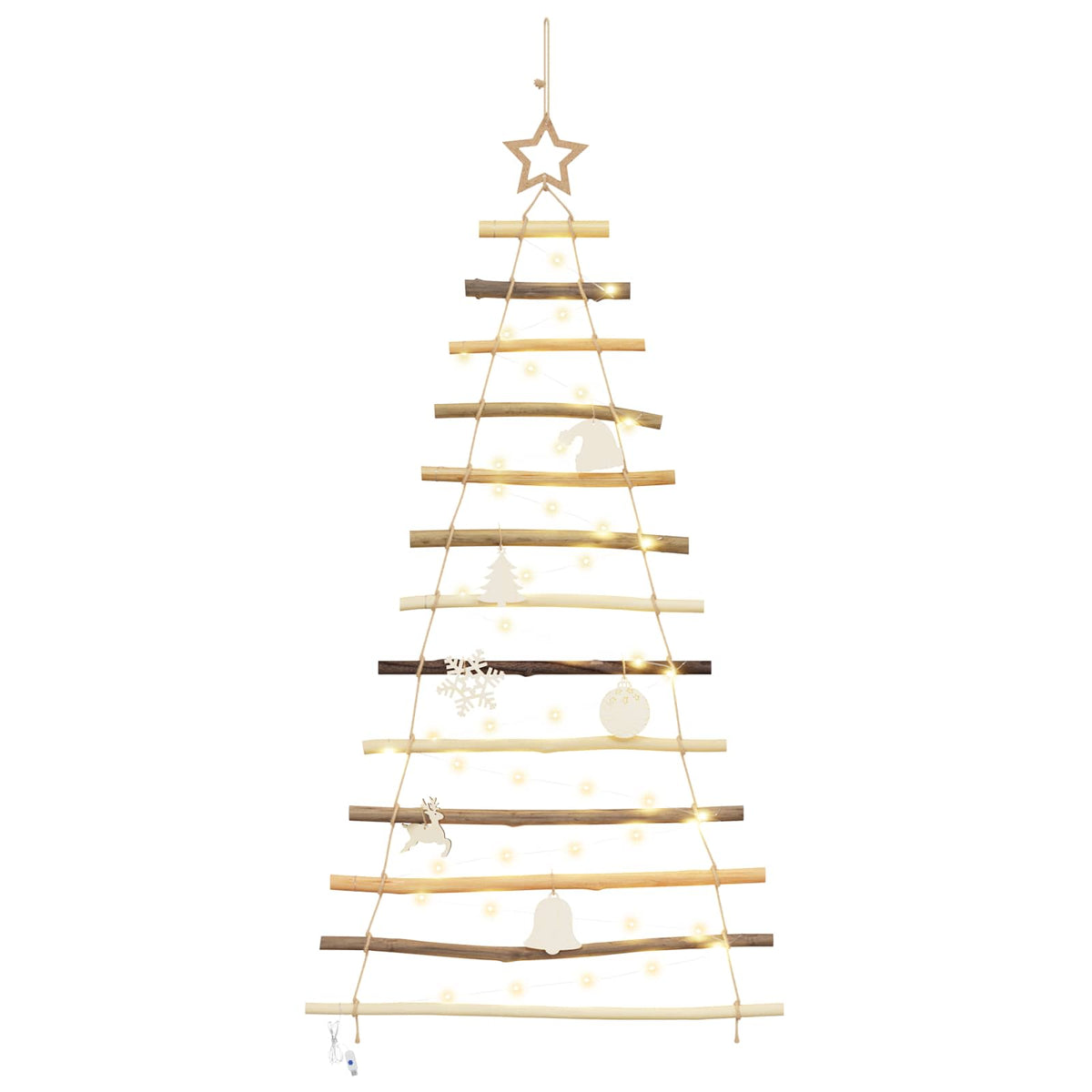 Vidaxl kerstboom naturel 120 cm massief essenhout