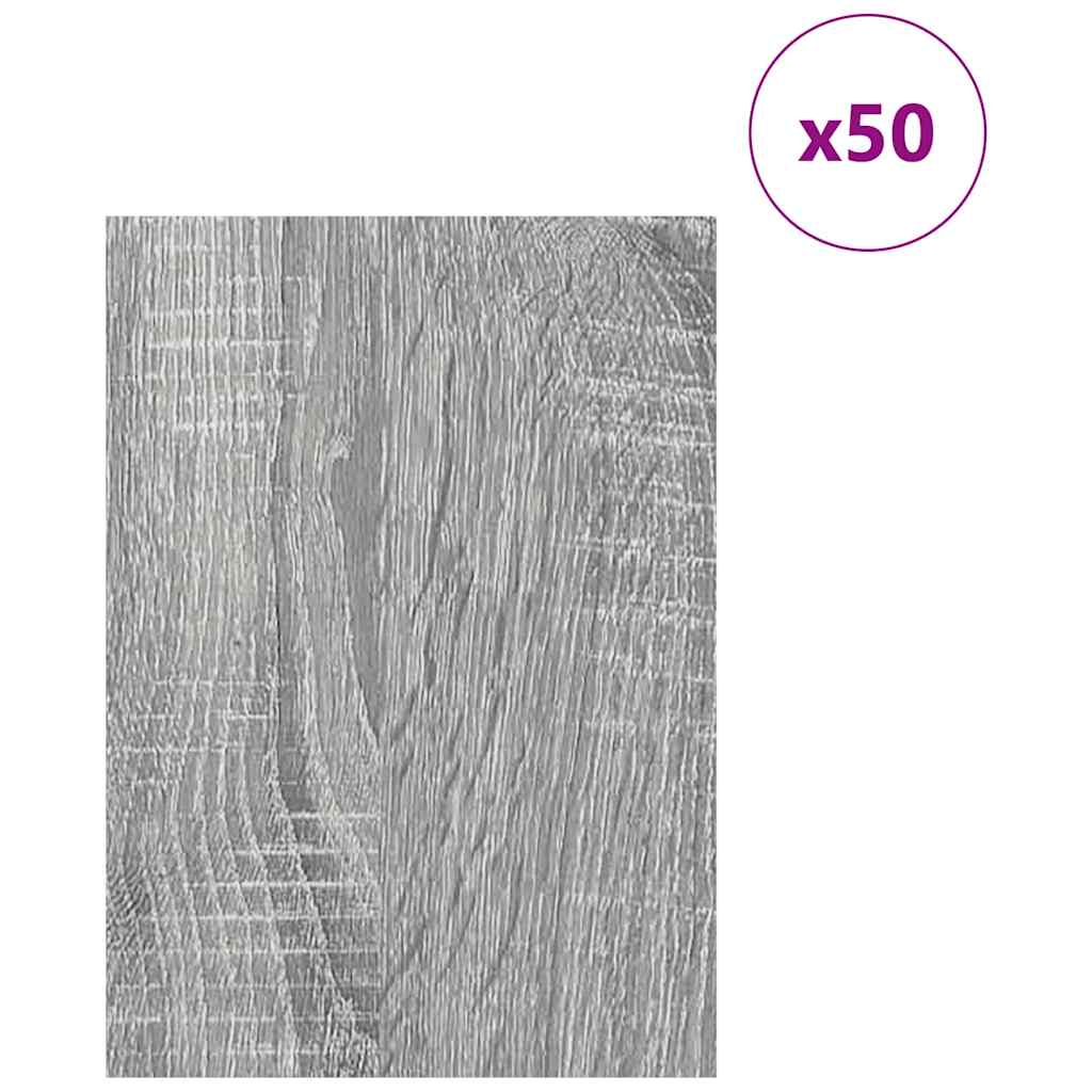 Vidaxl decorpanelen 50 pcs grijs sonoma 21 x 30 x 0,27 cm bewerkt hout