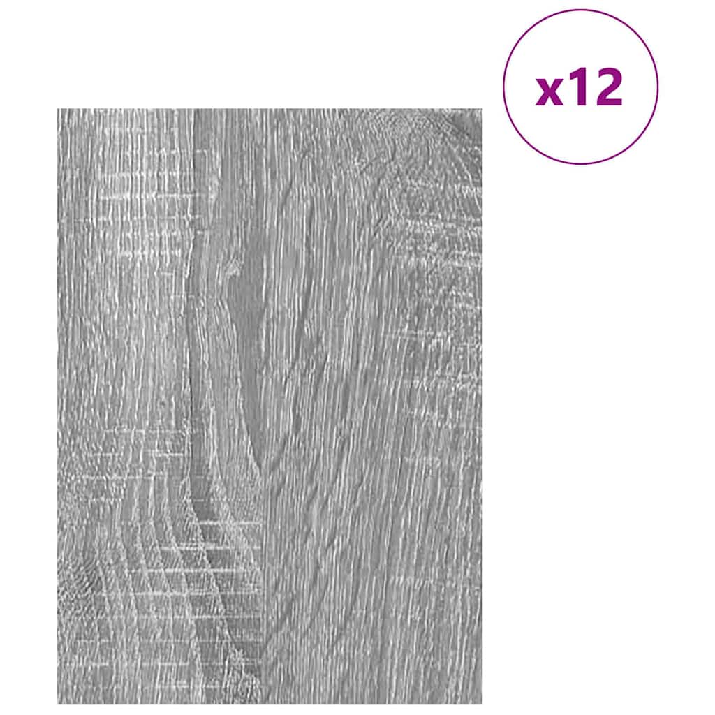 Vidaxl decorpanelen 12 pcs grijs sonoma 30 x 42 x 0.27 cm bewerkt hout