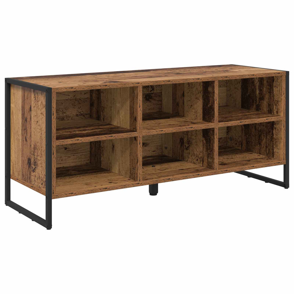 Vidaxl schoenenkast met opslag oud hout 60 x 35 x 44 cm bewerkt hout