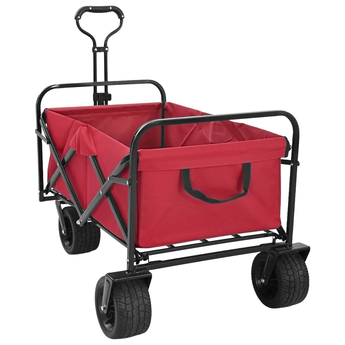 Vidaxl opvouwbare boodschappentrolley 89 x 63 x 96 cm rood 200 kg