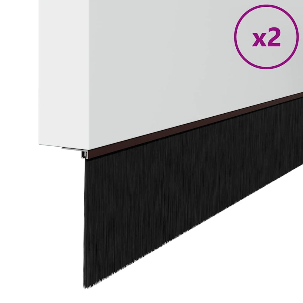 Vidaxl zelfklevende deurborstels 2 pcs bruin 100 cm aluminium legering