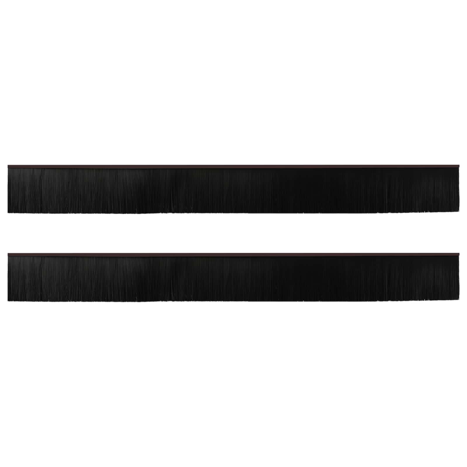 Vidaxl zelfklevende deurborstels 2 st bruin 100 cm aluminium legering