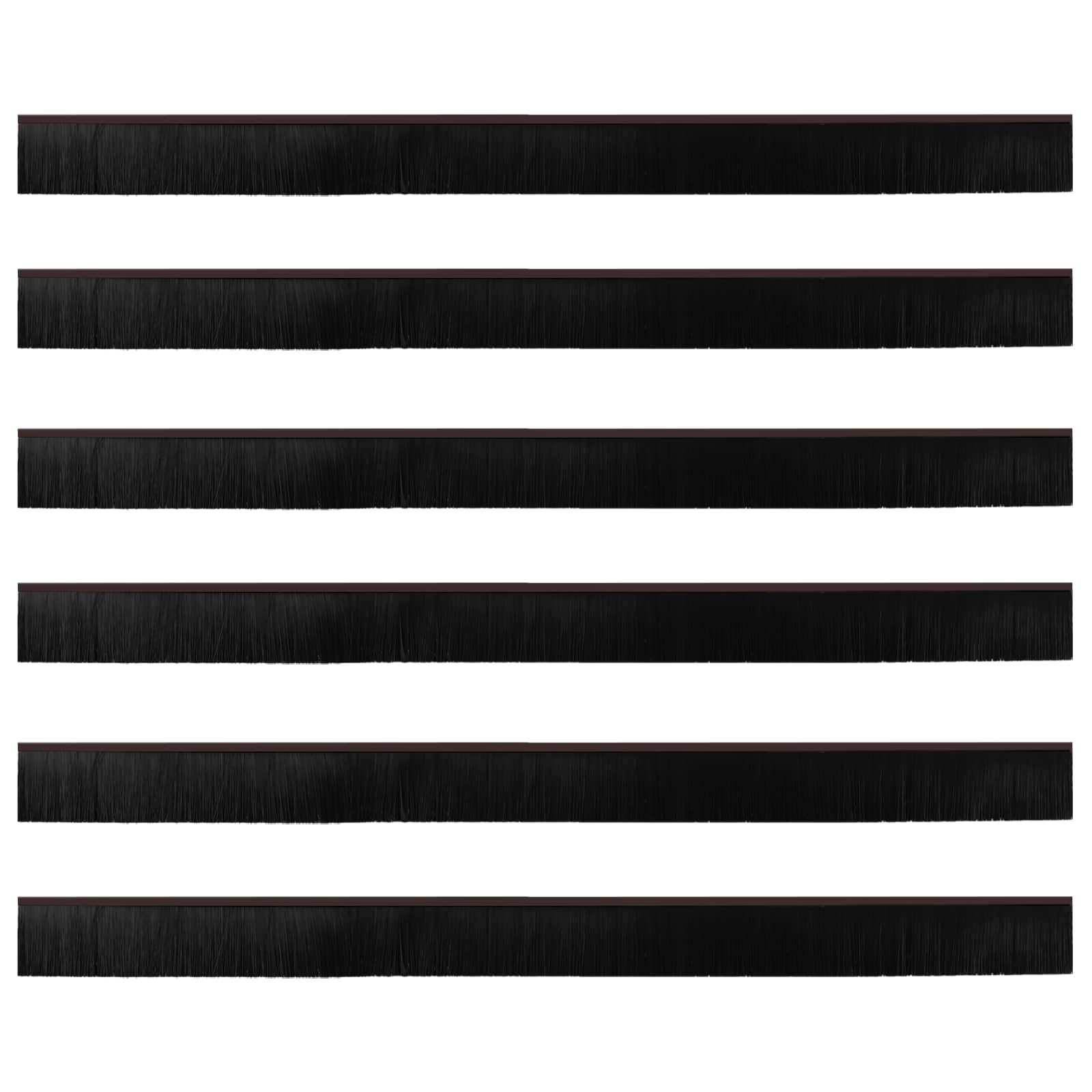 Vidaxl zelfklevende deurborstels 6 st bruin 100 cm aluminium legering