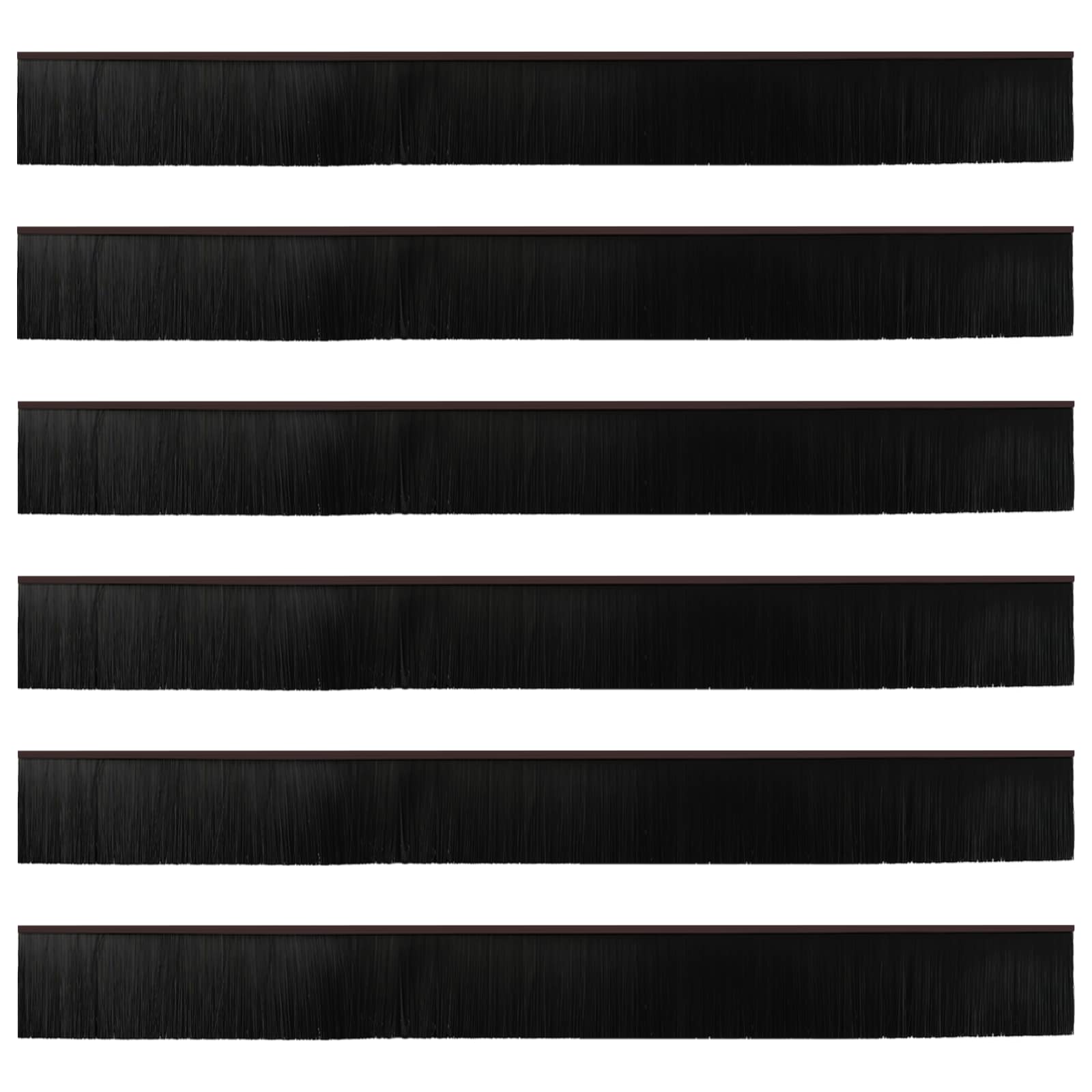 Vidaxl zelfklevende deurborstels 6 st bruin 100 cm aluminium legering
