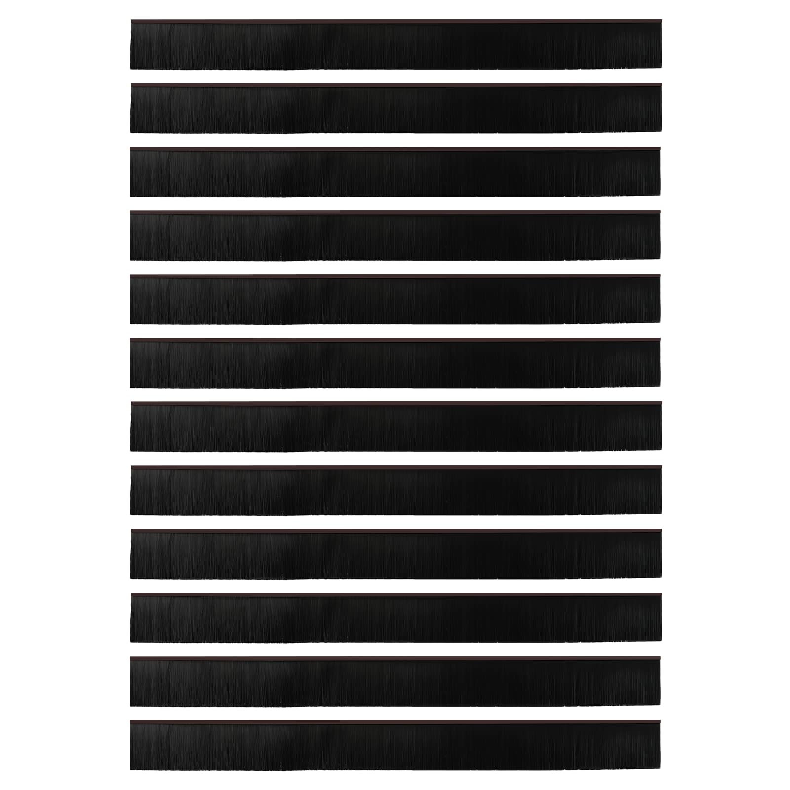 Vidaxl zelfklevende deurborstels 12 st bruin 100 cm aluminium legering
